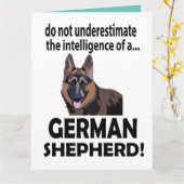 Deutscher Schäferhund Hund Geburtstag Karte (Gelbe Blume)