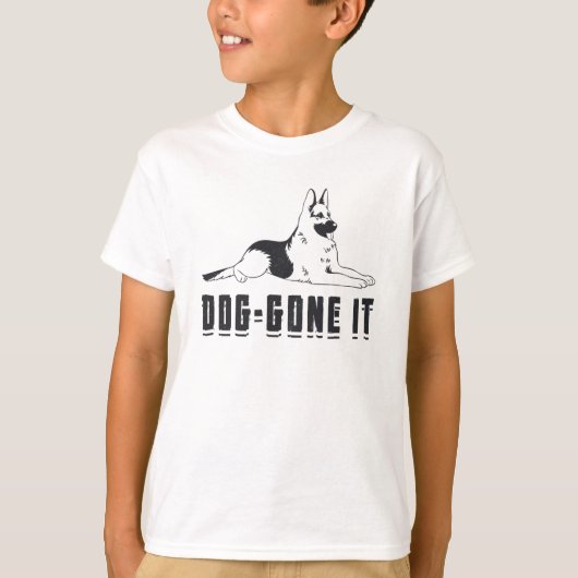 Deutscher Schäferhund Hund-Gone Es Hunde Tier Vint T-Shirt (Vorderseite)