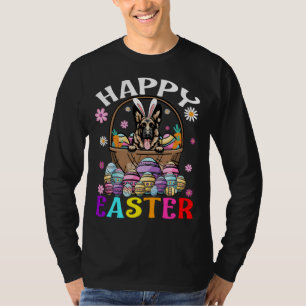 Deutscher Schäferhund Hund Happy Ostern Bunny Eggs T-Shirt