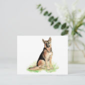 Deutscher Schäferhund, Hund, Haustier, Tier Postkarte (Stehend Vorderseite)