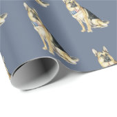 Deutscher Schäferhund Hund Kunst Geschenkpapier (Rolleneckpunkt)