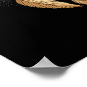 Deutscher Schäferhund Hund Kunstflora Poster (Ecke)