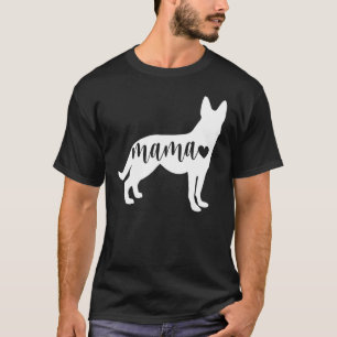 Deutscher Schäferhund Hund Mama mit Herz T-Shirt