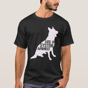 deutscher Schäferhund Hund mit aufgestellten Ohren T-Shirt