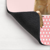 Deutscher Schäferhund Hund Pink Polka Dots Mousepad (Ecke)