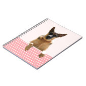 Deutscher Schäferhund Hund Pink Polka Dots Notizblock (Linke Seite)