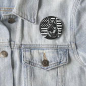 Deutscher Schäferhund Hund USA Flag 4. Juli Button (Beispiel)