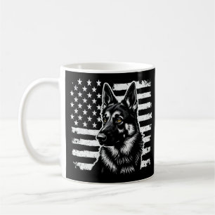 Deutscher Schäferhund Hund USA Flag 4. Juli Kaffeetasse