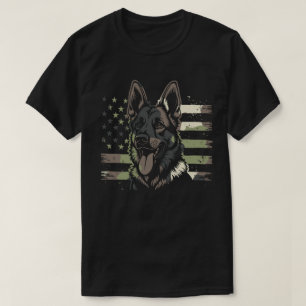 Deutscher Schäferhund Hund USA Flag 4. Juli T-Shirt