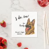 Deutscher Schäferhund Hund Wedding Napkin Serviette (Beispiel)