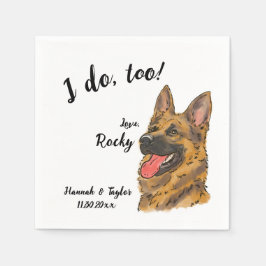 Deutscher Schäferhund Hund Wedding Napkin Serviette