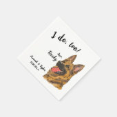 Deutscher Schäferhund Hund Wedding Napkin Serviette (Ecke)