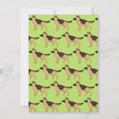 Deutscher Schäferhund Hund zum Geburtstag Foto Einladung (Rückseite)