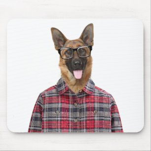 Deutscher Schäferhund-Hunde Humor Mousepad