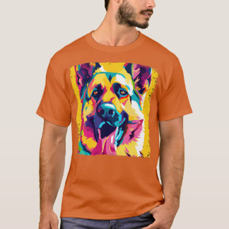 Deutscher Schäferhund Hunde Kunst Hund Lover Gesch T-Shirt