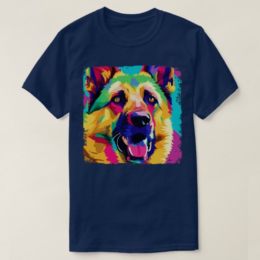 Deutscher Schäferhund Hunde Kunst Hund Lover Gesch T-Shirt (Design vorne)