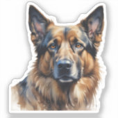 Deutscher Schäferhund Hunde Name Etikett (Vorderseite)