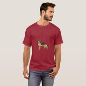 Deutscher Schäferhund & Hundefutter Doppelseitiges T-Shirt (Vorne ganz)