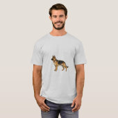 Deutscher Schäferhund & Hundefutter Doppelseitiges T-Shirt (Vorne ganz)