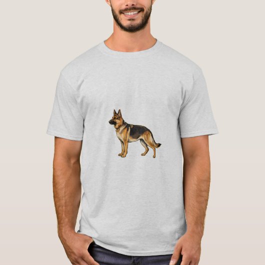 Deutscher Schäferhund & Hundefutter Doppelseitiges T-Shirt (Vorderseite)