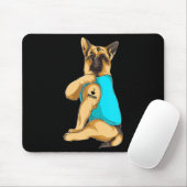 Deutscher Schäferhund I Liebe Mama Tattoo Apparel Mousepad (Mit Mouse)