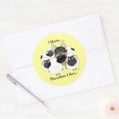 Deutscher Schäferhund - ich Herd... daher bin ich  Runder Aufkleber (Umschlag)