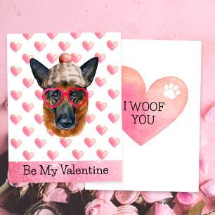 Deutscher Schäferhund Ich Wuff Dich Hund Valentins Feiertagskarte