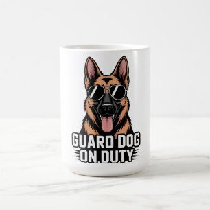 Deutscher Schäferhund im Dienst - Geschenk mit Son Kaffeetasse