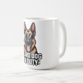 Deutscher Schäferhund im Dienst - Geschenk mit Son Kaffeetasse (VorderseiteRechts)
