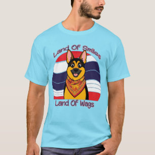 Deutscher Schäferhund im Land der Smiles und Wedel T-Shirt