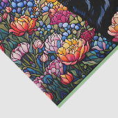 Deutscher Schäferhund im verketteten Glasgarten Seidenpapier (Ausschnitt)