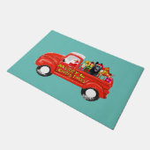 Deutscher Schäferhund im Weihnachtsversand Fußmatte (Schrägansicht)