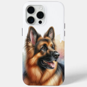 Deutscher Schäferhund in Aquarell Case-Mate iPhone Hülle