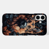 Deutscher Schäferhund in Blättern Case-Mate iPhone Hülle (Rückseite (Horizontal))