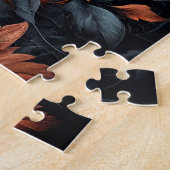 Deutscher Schäferhund in Blättern Puzzle (Seite)