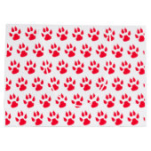 Deutscher Schäferhund in der Weihnachtsmannmütze W Große Geschenktüte (Rückseite)