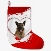 Deutscher Schäferhund in einem Weihnachtsfest im H Kleiner Weihnachtsstrumpf (Vorderseite)