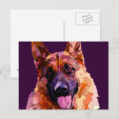 Deutscher Schäferhund in hellen Farben Postkarte (Vorne/Hinten)