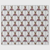 Deutscher Schäferhund in Kariert Geschenkpapier (Flach)