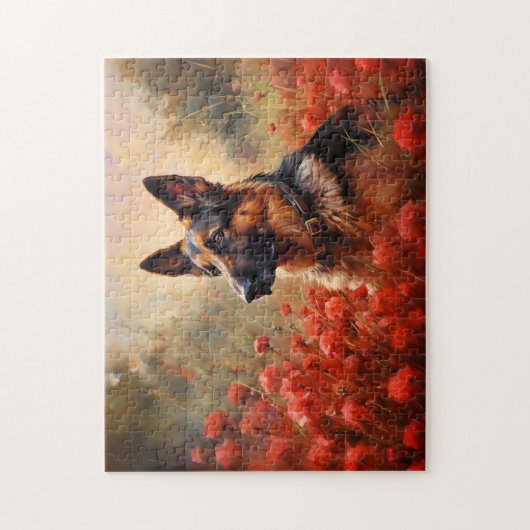 Deutscher Schäferhund in Pappi Puzzle (Vertikal)