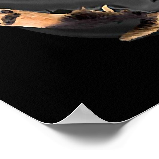 Deutscher Schäferhund in Pocket T - Shirt Funny Do Poster (Ecke)