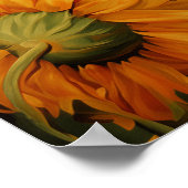 Deutscher Schäferhund in Sonnenblumen Poster (Ecke)