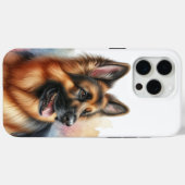 Deutscher Schäferhund in Wasserfarbe Case-Mate iPhone Hülle (Rückseite (Horizontal))