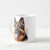 Deutscher Schäferhund in Wasserfarbe Kaffeetasse (Vorderseite Links)