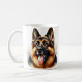 Deutscher Schäferhund in Wasserfarbe Kaffeetasse (Links)