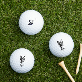 Deutscher Schäferhund Individuelle Name Signature  Golfball