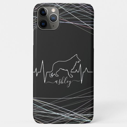 Deutscher Schäferhund ist Cooler Herzschlag Case-Mate iPhone Hülle (Rückseite)