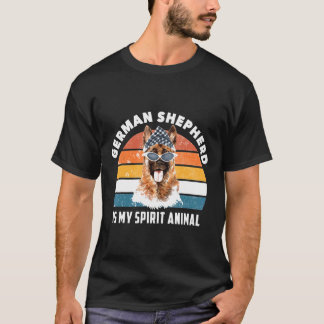 Deutscher Schäferhund ist mein Geist Tier Retro Do T-Shirt