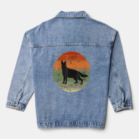 Deutscher Schäferhund Jeansjacke (Rückseite)