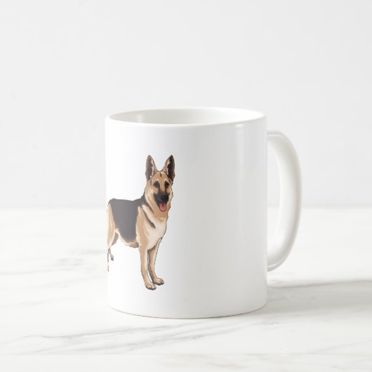 Deutscher Schäferhund Kaffeetasse (VorderseiteRechts)